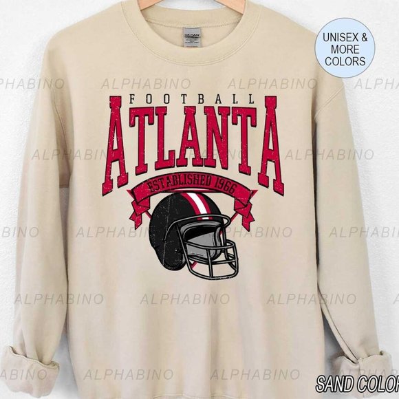 Vintage Atlanta Falcons Football Sweatshirts Atlanta Football Shirts - Picture 1 of 2